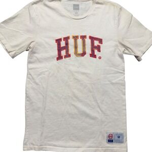 Vintage HUF Embroidered Logo T-Shirt Mens Medium Streetwear Skate Tee‎